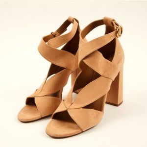 Chloe beautiful soft suede high heel sandals (new)